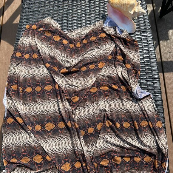 Ladies SKIMS Summer Mesh Handkerchief Top Desert Snake Print 2Xl/3XL NWT - Picture 3 of 3